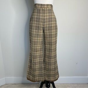Vintage 60s Pendleton High Grade Western Wear Yoked Back Pure Wool Flare Pants
